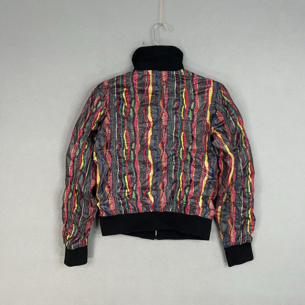 Coogi Jacket Womens Medium Bomber 3D Knit AOP Street Urban 90s Y2K Hip Hop - Picture 11 of 16